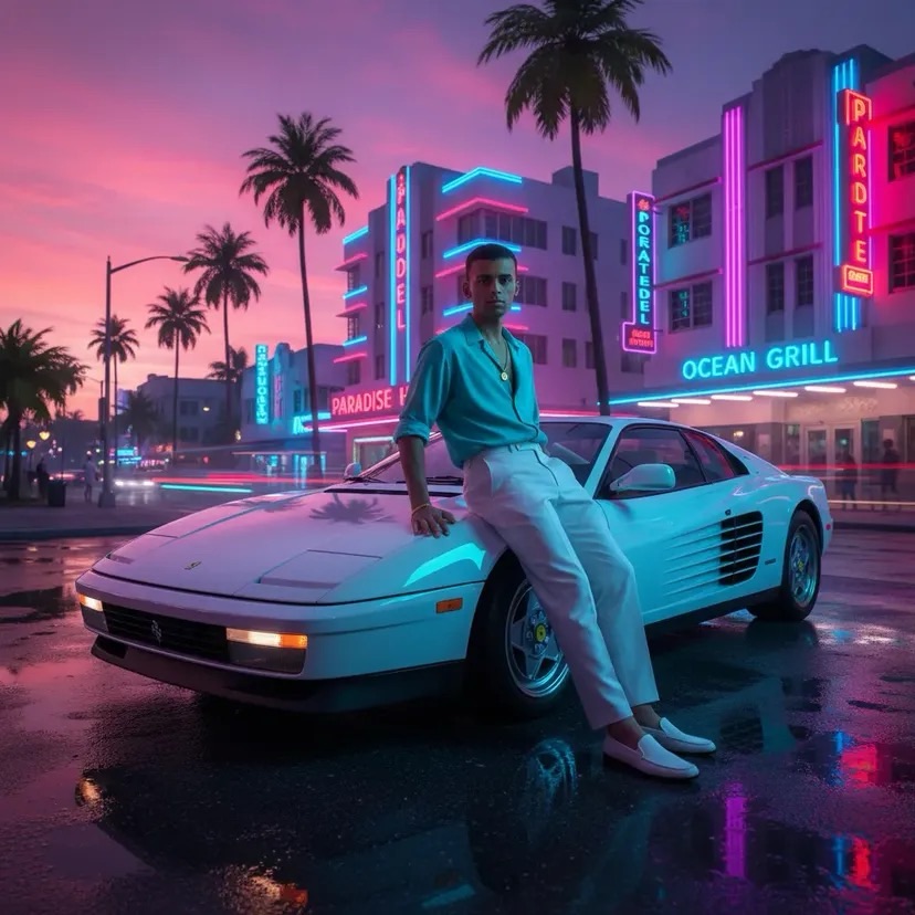 GTA Vice City AI Photo Prompts